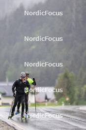 21.05.2024, Lenzerheide, Switzerland (SUI): Gion Stalder (SUI), Niklas Hartweg (SUI), (l-r) - Biathlon summer training, Lenzerheide (SUI). www.nordicfocus.com. © Manzoni/NordicFocus. Every downloaded picture is fee-liable.