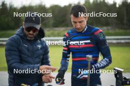 15.06.2024, Correncon-en-Vercors, France (FRA): Simon Fourcade (FRA), Quentin Fillon Maillet (FRA), (l-r) - Biathlon summer training, Correncon-en-Vercors (FRA). www.nordicfocus.com. © Joly/NordicFocus. Every downloaded picture is fee-liable.