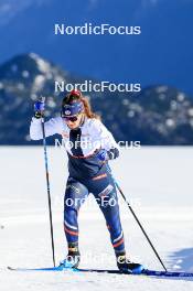 14.10.2024, Ramsau am Dachstein, Austria (AUT): Gilonne Guigonnat (FRA) - Biathlon summer training, Dachsteinglacier, Ramsau am Dachstein (AUT). www.nordicfocus.com. © Manzoni/NordicFocus. Every downloaded picture is fee-liable.