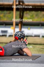 17.08.2024, Font-Romeu, France (FRA): Eva Laine (FRA) - Biathlon summer training, Font-Romeu (FRA). www.nordicfocus.com. © Authamayou/NordicFocus. Every downloaded picture is fee-liable.