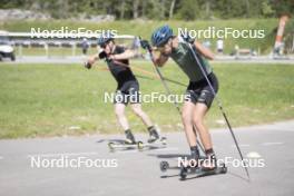 18.06.2024, Correncon-en-Vercors, France (FRA): Remi Broutier (FRA), Theo Guiraud Poillot (FRA), (l-r) - Biathlon summer training, Correncon-en-Vercors (FRA). www.nordicfocus.com. © Joly/NordicFocus. Every downloaded picture is fee-liable.