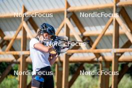 17.08.2024, Font-Romeu, France (FRA): Lou-Anne Dupont Ballet-Baz (FRA) - Biathlon summer training, Font-Romeu (FRA). www.nordicfocus.com. © Authamayou/NordicFocus. Every downloaded picture is fee-liable.