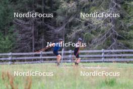 04.09.2024, Lenzerheide, Switzerland (SUI): Vetle Sjaastad Christiansen (NOR), Johannes Dale-Skjevdal (NOR), (l-r) - Biathlon summer training, Lenzerheide (SUI). www.nordicfocus.com. © Manzoni/NordicFocus. Every downloaded picture is fee-liable.