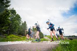 15.06.2024, Lavaze, Italy (ITA): Elvira Oeberg (SWE), Anna-Karin Heijdenberg (SWE), Viktor Brandt (SWE), (l-r)  - Biathlon summer training, Lavaze (ITA). www.nordicfocus.com. © Barbieri/NordicFocus. Every downloaded picture is fee-liable.