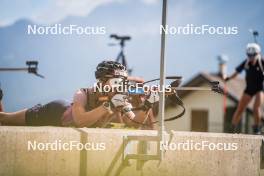 06.08.2024, Lavaze, Italy (ITA): Lara Wagner (AUT) - Biathlon summer training, Lavaze (ITA). www.nordicfocus.com. © Barbieri/NordicFocus. Every downloaded picture is fee-liable.