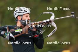 13.10.2024, Ramsau am Dachstein, Austria (AUT): Joscha Burkhalter (SUI) - Biathlon summer training, Ramsau am Dachstein (AUT). www.nordicfocus.com. © Manzoni/NordicFocus. Every downloaded picture is fee-liable.