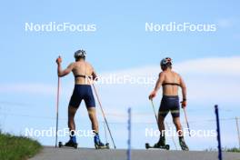 15.07.2024, Lenzerheide, Switzerland (SUI): Nikolas Burkhart (USA), Vaclav Cervenka (USA), (l-r) - Biathlon summer training, Lenzerheide (SUI). www.nordicfocus.com. © Manzoni/NordicFocus. Every downloaded picture is fee-liable.