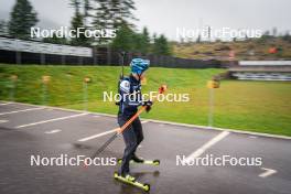 27.09.2024, Lavaze, Italy (ITA): Lukas Hofer (ITA) - Biathlon summer training, Lavaze (ITA). www.nordicfocus.com. © Barbieri/NordicFocus. Every downloaded picture is fee-liable.