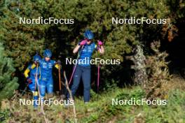 05.09.2024, Font-Romeu, France (FRA): Anna Magnusson (SWE), Elvira Oeberg (SWE), (l-r) - Biathlon summer training, Font-Romeu (FRA). www.nordicfocus.com. © Authamayou/NordicFocus. Every downloaded picture is fee-liable.