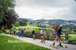 30.09.2024, Lavaze, Italy (ITA): Sara Scattolo (ITA), Astrid Plosch (ITA), Martina Trabucchi (ITA), Beatrice Trabucchi (ITA), Rebecca Passler (ITA), Linda Zingerle (ITA), Hannah Auchentaller (ITA), (l-r) - Biathlon summer training, Lavaze (ITA). www.nordicfocus.com. © Barbieri/NordicFocus. Every downloaded picture is fee-liable.