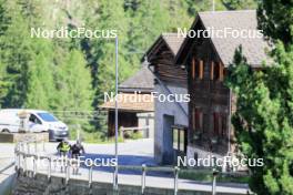 27.06.2024, Juf, Switzerland (SUI): Sebastian Stalder (SUI), Gion Stalder (SUI), (l-r) - Biathlon summer training, Juf (SUI). www.nordicfocus.com. © Manzoni/NordicFocus. Every downloaded picture is fee-liable.