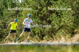 02.09.2024, Font-Romeu, France (FRA): Martin Ponsiluoma (SWE), Sebastian Samuelsson (SWE), (l-r) - Biathlon summer training, Font-Romeu (FRA). www.nordicfocus.com. © Authamayou/NordicFocus. Every downloaded picture is fee-liable.