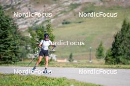 28.08.2024, Bessans, France (FRA): Gilonne Guigonnat (FRA) - Biathlon summer training, Bessans (FRA). www.nordicfocus.com. © Authamayou/NordicFocus. Every downloaded picture is fee-liable.