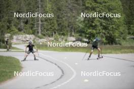 18.06.2024, Correncon-en-Vercors, France (FRA): Remi Broutier (FRA), Theo Guiraud Poillot (FRA), (l-r) - Biathlon summer training, Correncon-en-Vercors (FRA). www.nordicfocus.com. © Joly/NordicFocus. Every downloaded picture is fee-liable.