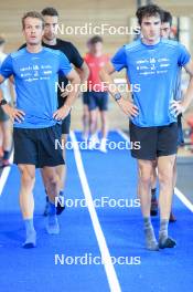 23.07.2024, Premanon, France (FRA): Damien Levet (FRA), Valentin Lejeune (FRA), (l-r) - Biathlon summer training, Premanon (FRA). www.nordicfocus.com. © Manzoni/NordicFocus. Every downloaded picture is fee-liable.