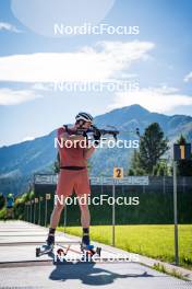 27.06.2024, Lavaze, Italy (ITA): Vetle Sjaastad Christiansen (NOR) - Biathlon summer training, Lavaze (ITA). www.nordicfocus.com. © Barbieri/NordicFocus. Every downloaded picture is fee-liable.