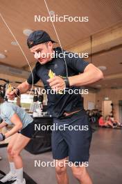 20.05.2024, Lenzerheide, Switzerland (SUI): Niklas Hartweg (SUI) - Biathlon summer training, Lenzerheide (SUI). www.nordicfocus.com. © Manzoni/NordicFocus. Every downloaded picture is fee-liable.