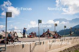 06.08.2024, Lavaze, Italy (ITA): Dunja Zdouc (AUT), Anna Juppe (AUT), (l-r)  - Biathlon summer training, Lavaze (ITA). www.nordicfocus.com. © Barbieri/NordicFocus. Every downloaded picture is fee-liable.