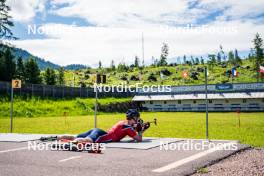 27.06.2024, Lavaze, Italy (ITA): Johannes Dale-Skjevdal (NOR) - Biathlon summer training, Lavaze (ITA). www.nordicfocus.com. © Barbieri/NordicFocus. Every downloaded picture is fee-liable.