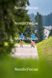 06.06.2024, Lavaze, Italy (ITA): Sara Andersson (SWE), Ella Hallvarsson (SWE), Anna-Karin Heijdenberg (SWE), (l-r)  - Biathlon summer training, Lavaze (ITA). www.nordicfocus.com. © Barbieri/NordicFocus. Every downloaded picture is fee-liable.