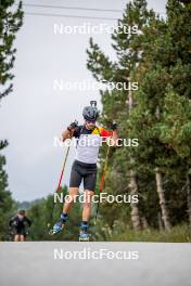 20.09.2024, Font-Romeu, France (FRA): César Beauvais (BEL) - Biathlon summer training, Font-Romeu (FRA). www.nordicfocus.com. © Authamayou/NordicFocus. Every downloaded picture is fee-liable.