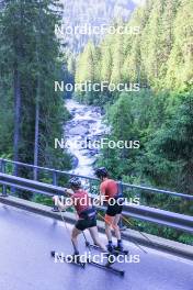 27.06.2024, Juf, Switzerland (SUI): Elisa Gasparin (SUI), Aita Gasparin (SUI), (l-r) - Biathlon summer training, Juf (SUI). www.nordicfocus.com. © Manzoni/NordicFocus. Every downloaded picture is fee-liable.