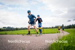 15.06.2024, Lavaze, Italy (ITA): Malte Stefansson (SWE), Jesper Nelin (SWE), (l-r)  - Biathlon summer training, Lavaze (ITA). www.nordicfocus.com. © Barbieri/NordicFocus. Every downloaded picture is fee-liable.