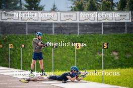 06.06.2024, Lavaze, Italy (ITA): Malte Stefansson (SWE), Anton Ivarsson (SWE), (l-r)  - Biathlon summer training, Lavaze (ITA). www.nordicfocus.com. © Barbieri/NordicFocus. Every downloaded picture is fee-liable.