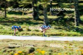 05.09.2024, Font-Romeu, France (FRA): Anna Karin Heijdenberg (SWE), Elvira Oeberg (SWE), (l-r) - Biathlon summer training, Font-Romeu (FRA). www.nordicfocus.com. © Authamayou/NordicFocus. Every downloaded picture is fee-liable.