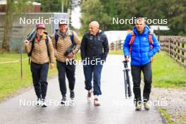 10.09.2024, Lenzerheide, Switzerland (SUI): Sandra Flunger (AUT) coach Team Switzerland, Andreas Kuppelwieser (ITA), coach Team Switzerland, Lukas Keel (SUI), Christoph Eigenmann (SUI),  (l-r) - Biathlon summer training, Lenzerheide (SUI). www.nordicfocus.com. © Manzoni/NordicFocus. Every downloaded picture is fee-liable.