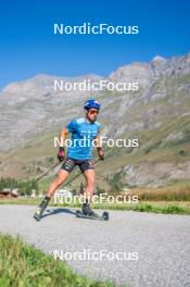 29.08.2024, Bessans, France (FRA): Oscar Lombardot (FRA) - Biathlon summer training, Bessans (FRA). www.nordicfocus.com. © Authamayou/NordicFocus. Every downloaded picture is fee-liable.