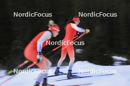 07.11.2024, Davos, Switzerland (SUI): Elisa Gasparin (SUI), Aita Gasparin (SUI), (l-r) - Biathlon training, snowfarming track, Davos (SUI). www.nordicfocus.com. © Manzoni/NordicFocus. Every downloaded picture is fee-liable.