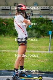 17.07.2024, Martell, Italy (ITA): Lisa Vittozzi (ITA) - Biathlon summer training, Martell (ITA). www.nordicfocus.com. © Barbieri/NordicFocus. Every downloaded picture is fee-liable.