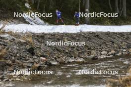 06.11.2024, Davos, Switzerland (SUI): Lisa Theresa Hauser (AUT), Dajan Danuser (SUI), (l-r) - Biathlon training, snowfarming track, Davos (SUI). www.nordicfocus.com. © Manzoni/NordicFocus. Every downloaded picture is fee-liable.