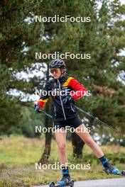 20.09.2024, Font-Romeu, France (FRA): Marine Debloem (BEL) - Biathlon summer training, Font-Romeu (FRA). www.nordicfocus.com. © Authamayou/NordicFocus. Every downloaded picture is fee-liable.