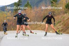 13.10.2024, Ramsau am Dachstein, Austria (AUT): Lena Haecki-Gross (SUI), Lea Meier (SUI), Lisa Theresa Hauser (AUT), (l-r) - Biathlon summer training, Ramsau am Dachstein (AUT). www.nordicfocus.com. © Manzoni/NordicFocus. Every downloaded picture is fee-liable.