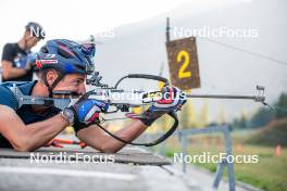 29.08.2024, Bessans, France (FRA): Quentin Fillon-Maillet (FRA) - Biathlon summer training, Bessans (FRA). www.nordicfocus.com. © Authamayou/NordicFocus. Every downloaded picture is fee-liable.