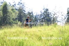 15.07.2024, Lenzerheide, Switzerland (SUI): Nikolas Burkhart (USA) - Biathlon summer training, Lenzerheide (SUI). www.nordicfocus.com. © Manzoni/NordicFocus. Every downloaded picture is fee-liable.