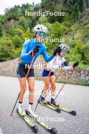 30.09.2024, Lavaze, Italy (ITA): Rebecca Passler (ITA), Linda Zingerle (ITA), (l-r) - Biathlon summer training, Lavaze (ITA). www.nordicfocus.com. © Barbieri/NordicFocus. Every downloaded picture is fee-liable.