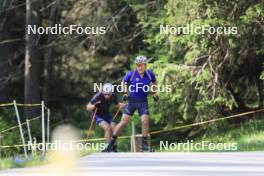 18.07.2024, Lenzerheide, Switzerland (SUI): Bjorn Westervelt (USA), Vaclav Cervenka (USA), (l-r) - Biathlon summer training, Lenzerheide (SUI). www.nordicfocus.com. © Manzoni/NordicFocus. Every downloaded picture is fee-liable.