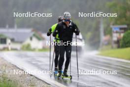 21.05.2024, Lenzerheide, Switzerland (SUI): Gion Stalder (SUI), Niklas Hartweg (SUI), (l-r) - Biathlon summer training, Lenzerheide (SUI). www.nordicfocus.com. © Manzoni/NordicFocus. Every downloaded picture is fee-liable.