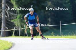 18.07.2024, Lenzerheide, Switzerland (SUI): Vincent Bonacci (USA) - Biathlon summer training, Lenzerheide (SUI). www.nordicfocus.com. © Manzoni/NordicFocus. Every downloaded picture is fee-liable.