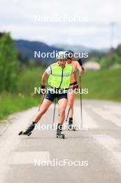 11.06.2024, Premanon, France (FRA): Justine Braisaz-Bouchet (FRA), Lou Jeanmonnot (FRA), (l-r) - Biathlon summer training, Premanon (FRA). www.nordicfocus.com. © Manzoni/NordicFocus. Every downloaded picture is fee-liable.