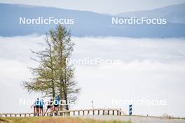 02.09.2024, Font-Romeu, France (FRA): Sara Andersson (SWE), Ella Halvarsson (SWE), Anna Magnusson (SWE), Anna Karin Heijdenberg (SWE), Hanna Oeberg (SWE), Elvira Oeberg (SWE), (l-r) - Biathlon summer training, Font-Romeu (FRA). www.nordicfocus.com. © Authamayou/NordicFocus. Every downloaded picture is fee-liable.