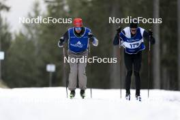 06.11.2024, Davos, Switzerland (SUI): Niklas Hartweg (SUI), Sandro Bovisi (SUI), (l-r) - Biathlon training, snowfarming track, Davos (SUI). www.nordicfocus.com. © Manzoni/NordicFocus. Every downloaded picture is fee-liable.