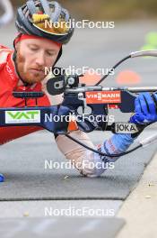 13.10.2024, Ramsau am Dachstein, Austria (AUT): Gion Stalder (SUI) - Biathlon summer training, Ramsau am Dachstein (AUT). www.nordicfocus.com. © Manzoni/NordicFocus. Every downloaded picture is fee-liable.