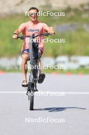 18.07.2024, Lenzerheide, Switzerland (SUI): Vincent Bonacci (USA) - Biathlon summer training, Lenzerheide (SUI). www.nordicfocus.com. © Manzoni/NordicFocus. Every downloaded picture is fee-liable.