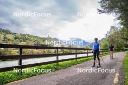 30.09.2024, Lavaze, Italy (ITA): Sara Scattolo (ITA), Astrid Plosch (ITA), (l-r) - Biathlon summer training, Lavaze (ITA). www.nordicfocus.com. © Barbieri/NordicFocus. Every downloaded picture is fee-liable.