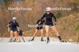 13.10.2024, Ramsau am Dachstein, Austria (AUT): Lena Haecki-Gross (SUI), Lea Meier (SUI), Lisa Theresa Hauser (AUT), Amy Baserga (SUI), (l-r) - Biathlon summer training, Ramsau am Dachstein (AUT). www.nordicfocus.com. © Manzoni/NordicFocus. Every downloaded picture is fee-liable.