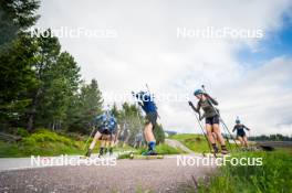 15.06.2024, Lavaze, Italy (ITA): Viktor Brandt (SWE), Ella Hallvarsson (SWE), (l-r)  - Biathlon summer training, Lavaze (ITA). www.nordicfocus.com. © Barbieri/NordicFocus. Every downloaded picture is fee-liable.